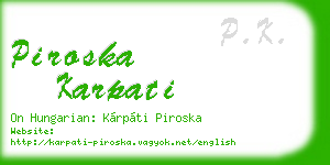 piroska karpati business card
